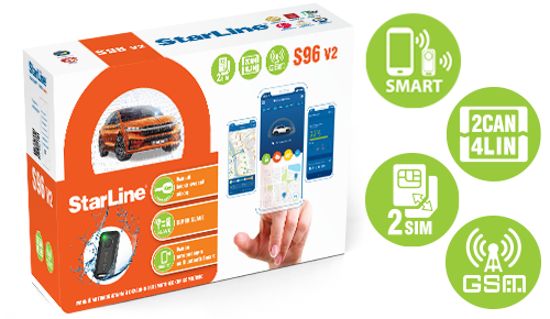 ✅ Автосигнализация StarLine S96 V2 BT 2CAN+4LIN GSM Treeum